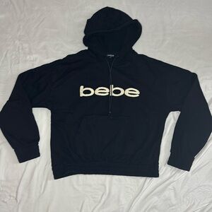 Bebe Sport fitted black hoodie size large